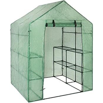 Best Choice Products Outdoor Portable Garden 2-Tier 8 Shelves Mini Walk-In Greenhouse