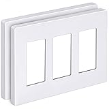 BESTTEN [2 Pack] 3-Gang Screwless Decorator Wall