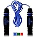 PowerSkip Jump Rope with Memory Foam Handles & Weighted Speed Cable - Best Jump Ropes for Fitness Workouts, Jumping Exercise, Skipping, MMA and Boxing