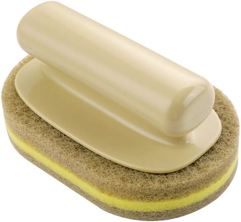MA87 NEW Bathroom Floor Wall Tile Cleaning Brush Sponge Bottom Kitchen Cleaning Brush (khaki)