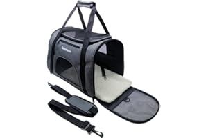 Tecageaon soft Pet Carrier Cat Carrier Dog Carrier for Small Dogs Cats Kitten Dogs Puppies,Escape-Proof,Airline Approved for 