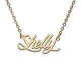 Shelly Name Tag Necklaces for Her His Friends