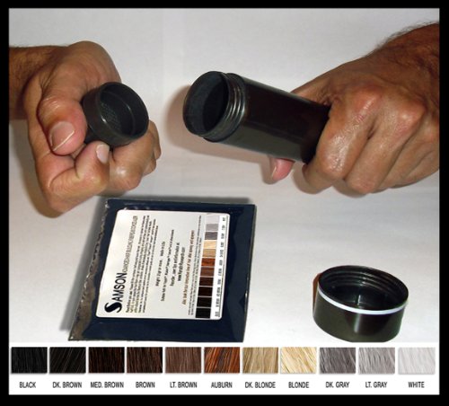 image for Samson Hair Building Fibers Hair Loss Concealer MEDIUM BROWN large REF