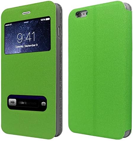 Cbus Wireless Luxury PU Leather Flip Wallet Cover Pouch Case w/ Stand Holder for Apple iPhone 6 Plus / 6+,iPhone 6s Plus / 6s+ - Green