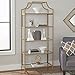 Better Homes and Gardens Nola 5-Open Shelves Bookcase, (Gold, Bookcase)