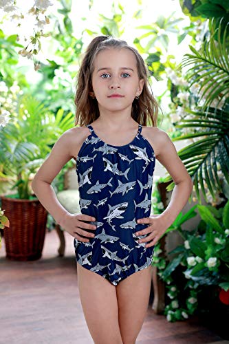 Girls shark swimsuit Clearance