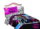 Mattel 64-Inch by 86-Inch Microfiber Comforter, Monster High Ghouls Rule, Twin