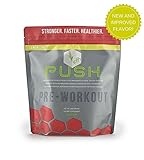 PUSH Pre-Workout Powder (Lemon Lime) by SFHÂ® | Best Tasting 5g BCAA's for Muscle Repair | Non-Dairy, No Artificial Flavors, Colors, or Sweeteners | 540g Bag