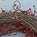 Everton Red Berry Wreath 24 Inch -Gorgeous Winter Front Door Wreath Design Will Embellish Decor, Beautiful White Gift Box Included