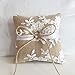 LABJULY Ring Bearer Pillows Lace Bow Flower for Fall Wedding Ceremony with Vintage Rustic Lace Bow Pearl Embroidered Flower Ribbon (6 inch)