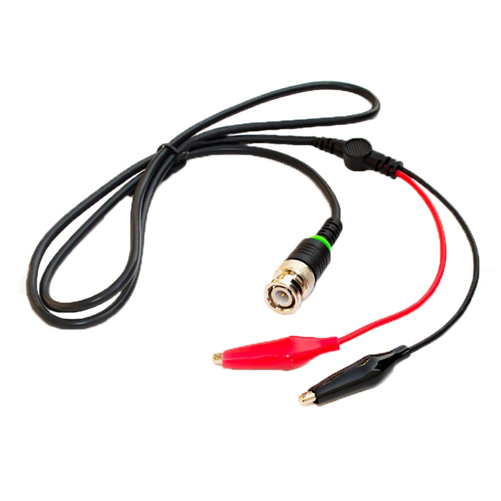 Aofan BNC Male to Dual Insulated Alligator Clips Cable 1M | High-Speed Copper Core | Oscilloscope Test Lead for Electronics Labs, Signal Generators