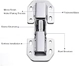 Qrity 2 Pack Concealed Cupboard Door Hinges 28mm Cup 90 Degree Soft Close view 7