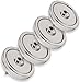 4Pcs of 1.26 Powerful Neodymium Round Base Cup Magnet - Hold up to 80 lbs Pull Force w/Countersunk Hole for #10 Screws (Included) by Charitoo Magnet