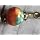 Boucles D’oreilles Pendantes - Perles De Jade Naturel Marron, Orange Et Bleu - Bronze - Neuf Avec étiquettes