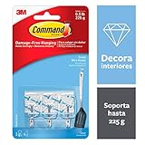 Command 17067CLR 4 Adhesive Strips Wire Hooks, Small, 3 Hooks, Clear, 3 Hooks