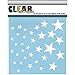 Clear Scraps CSSM6-STARS Translucent Plastic Film Stencil, Stars, 6-Inch x 6-Inch