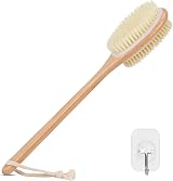 Alyvisun Wooden Back Scrubber with Long Handle Dual-Sided Bristles 41cm view 1