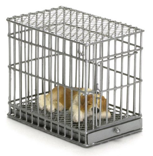 Dollhouse Miniature Dog Crate-Large