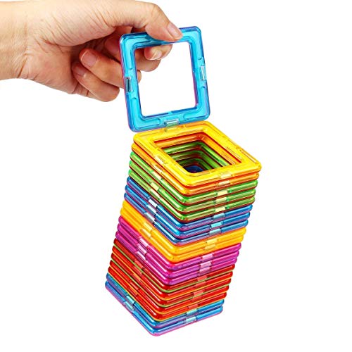 Kidcheer Magnet Building Tiles, Magnetic 3D Building Blocks Set for Kids, Magnetic Educational Stacking Blocks Boys Girls Toys
