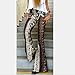 Elevin(TM) Womens Ankle Length Printed Stretch Flare Bell-bottoms Pants Trousers