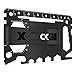 Credit Card Multitool - 46 in 1 Multipurpose Pocket Tool Card Pro. Tactical Wallet and Money Clip - Black