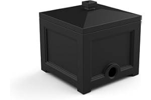Mayne Fairfield Garden Hose Bin - Black - 17in L x 17in W x 18in H - Holds up to 100 ft. of standard garden hose (5858-B)