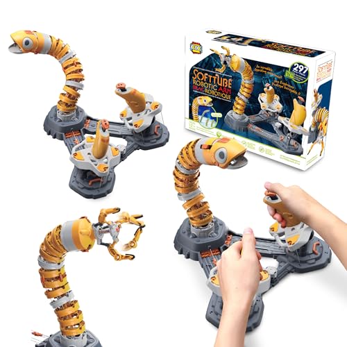 Softtube Bionic Garden EEL Robotic Arm Kit | Omni-Directional STEM Robot Toy | Battery-Free DIY STEM Engineering Toys for Kids and Teens | Gifts for Kids Age 10 and Up | Bilingual Manual | 297 Pieces