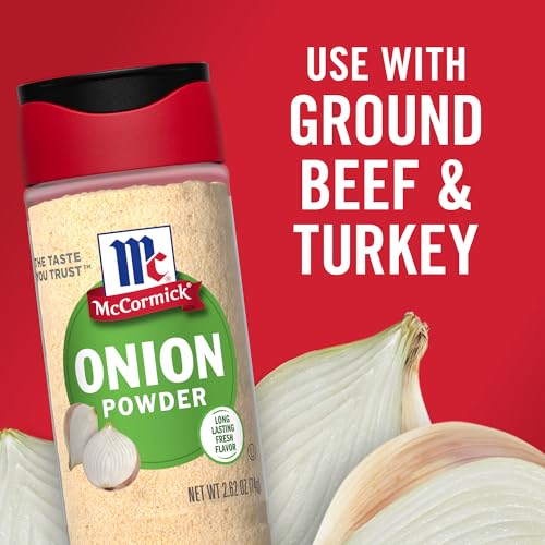 MCCORMICK ONION POWDER, NON GMO, MADE WITH FRESH, WHOLE, ONIONS, FOR BRINGING CONSISTENT ONION FLAVOR TO MEALS & RECIPES, 2.62 OZ