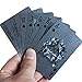 Black Playing Cards - Table Games Tools Waterproof Magic Diamond Laser Pattern Matte Poker Card 54pcs/Set