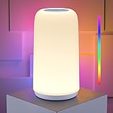 ROOTRO Touch Bedside Table Lamp, [Sleek Design