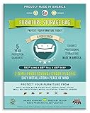 6 Foot Sofa or Couch Storage Bag. 3 Mil-heavy Duty, Professional Grade