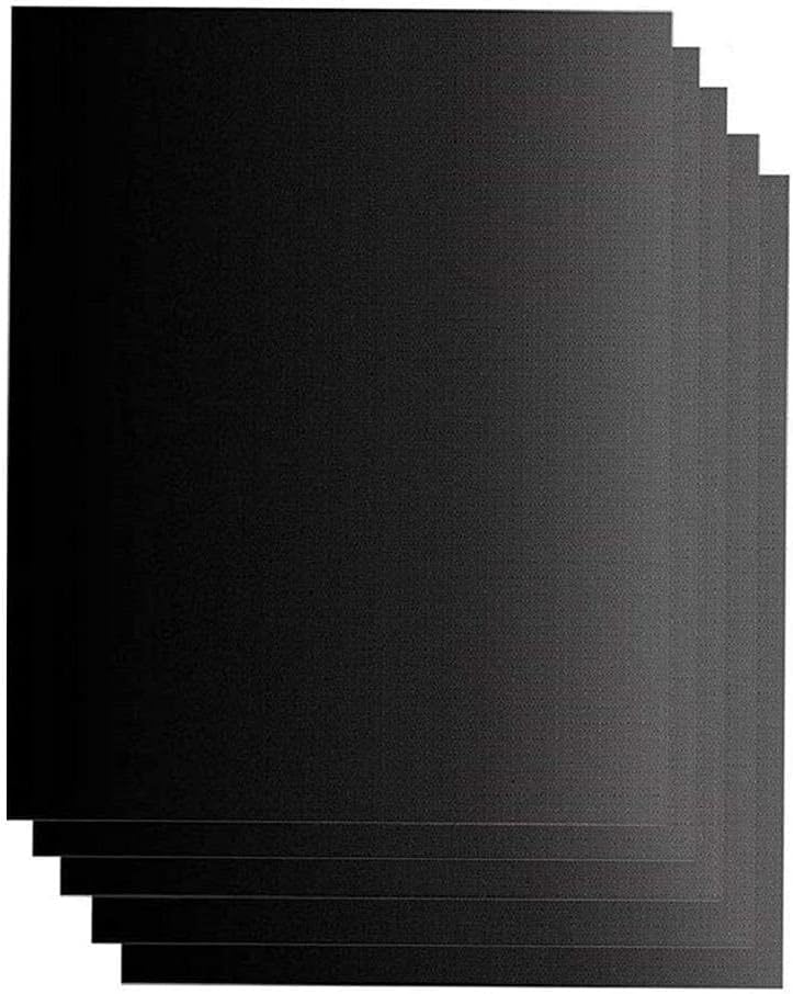 Vinsani 5PC Non-Stick BBQ Grill Mat(40 x 33 cm)-Universal Barbeque Baking Oven Liners Reusable and Dishwasher Safe Indoor Outdoor BBQ Cooking Mats for Charcoal Electric Gas Grill Kitchen Ovens