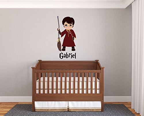 Custom Name Personalize Colors Harry Potter Boy Magic Magus Kids Room Bedroom Wall Decal Sticker Vinyl (14x30(Medium))