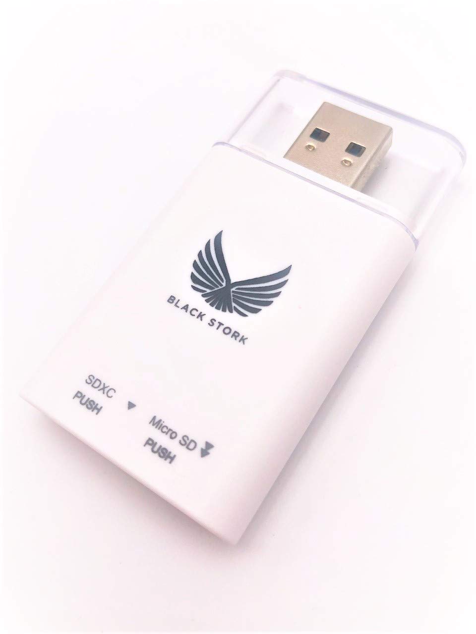BLACK STORK SD & Micro SD Card Reader USB 3.0 Fast Copy Simultaneously 5GBps White