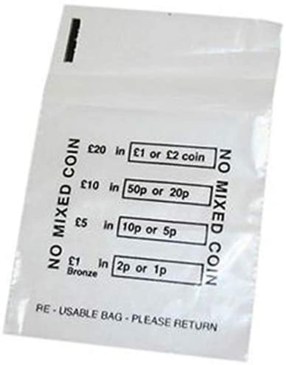 Angel Malone A Pack of Eco Friendly Coin Money Bank Bags Cash Handling Banking - UK Seller (250)