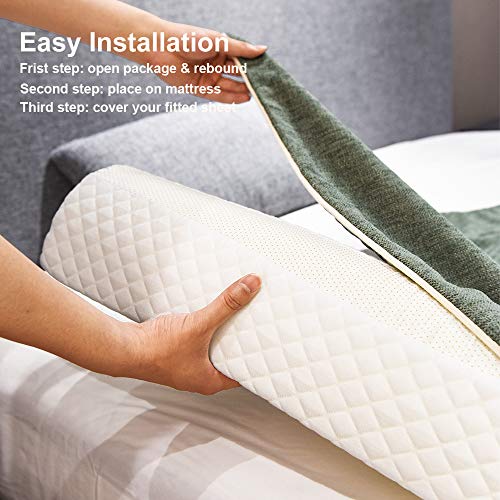 Shinnwa Bed Bumpers for Toddlers (2Pack) Memory Foam Bed Rail for