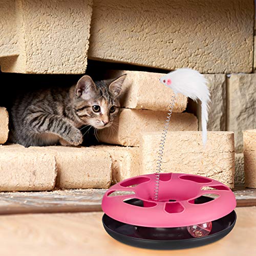 Relaxdays-Katzenspielzeug-mit-Maus-Kugelbahn-Ball-mit-Glckchen-Cat-Toy-Training-Beschftigung-versch-Farben