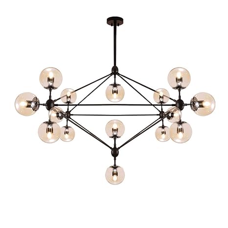 Hyyk Sputnik Chandelier Modern Wrought Iron Pendant Lights Glass