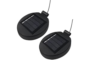 AQEENURA Solar Lantern Light Replacement Top for Flower Light ,LED Solar Panel Lantern Lid Replacement Part for Outdoor Flower DIY Garden Patio Decor (2PCS)