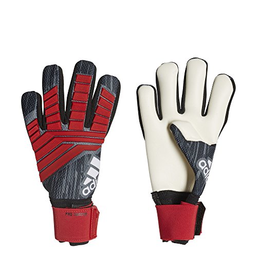 adidas F1806GL015 Predator Pro Junior Soccer Gloves, Black/Red/White, Size 6