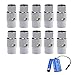 TEKEFT 12pcs Hot Sales Stainless Steel Magnetic Leather Cord End Clasp Integral Clasp with Locking Mechanism - Fit 3mm Leather Pleather Silk Satin Cord (20 pcs 4mm)