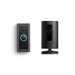 Ring Stick Up Cam Battery, Black with Ring Video