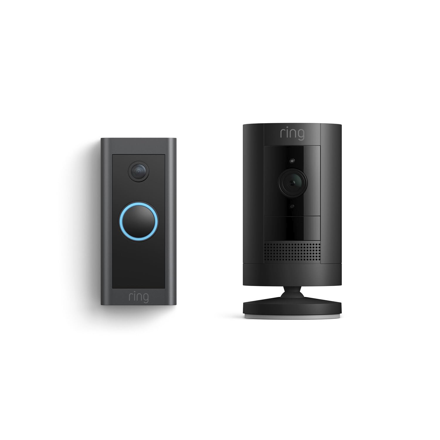 Ring Stick Up Cam Battery, Black with Ring Video