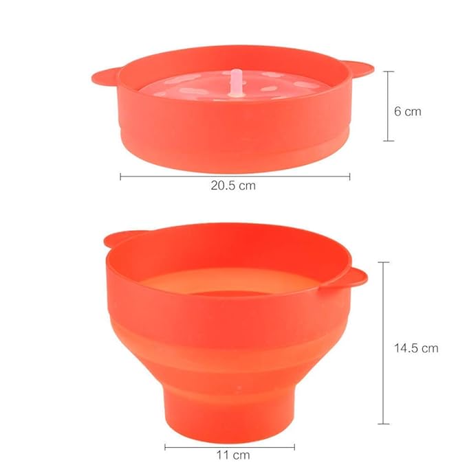 Marbeine Palomitero, Cuenco Plegable de Silicona, con Tapa y ...