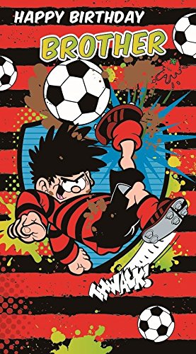 Beano dennis the menace and gnasher brother birthday card