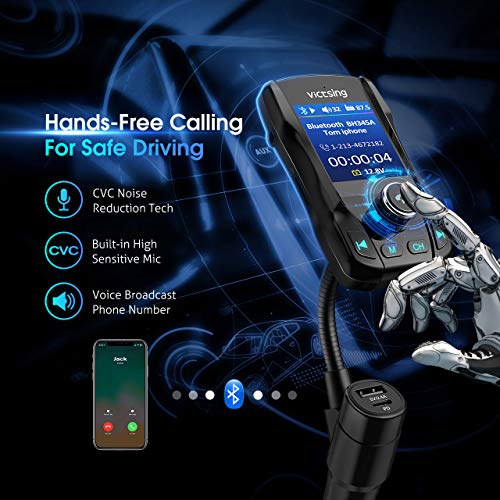 4 VicTsing+Upgraded+Bluetooth+Transmitter+Hands+free