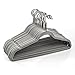 Michael Graves Design Ultra-Thin Non-Slip Velvet Clothing Hangers, Flocked & Durable, Closet Space Saving, for Garments, Suits, Dresses, Pants, Shirts, Coats, 25 Pack (Grey)