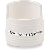 Mud Pie Give Me A Squeeze Sponge Caddy, 3" x 3", White
