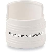Mud Pie Give Me A Squeeze Sponge Caddy, 3" x 3", White