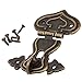 Dophee 1Pc 63x47mm Retro Antique Bronze Heart Hasp Lock Latch Clasp with Screws for Drawer Cabinet Jewelry Case Box Chest